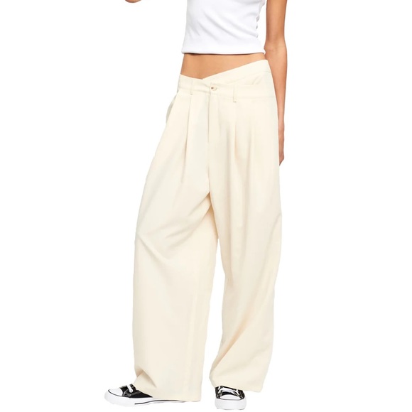 Lioness • la mesa trouser pant beige sz M - Picture 7 of 11